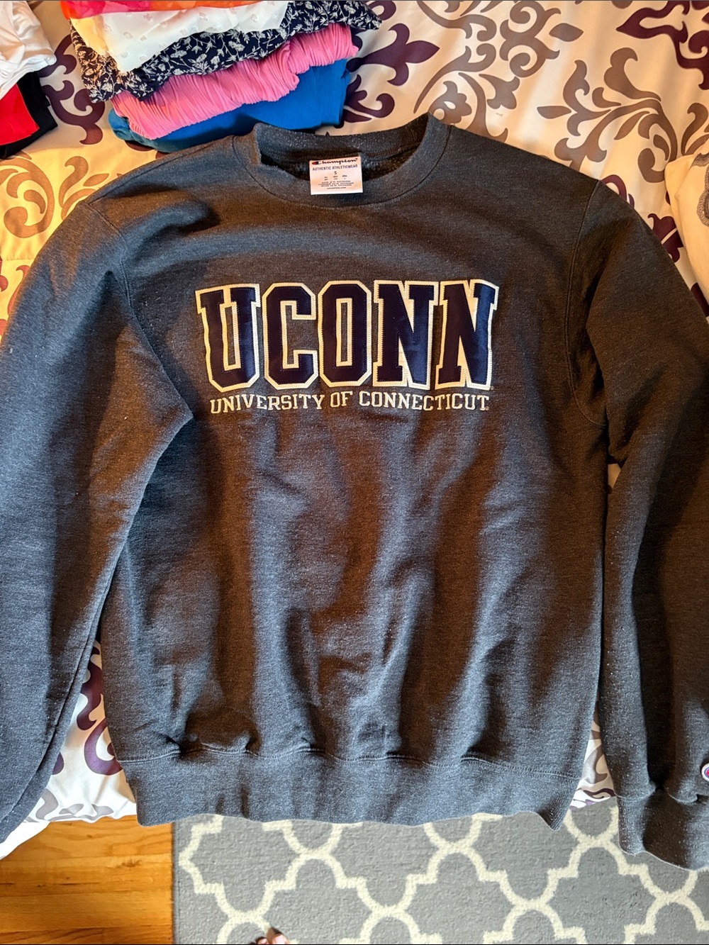 Dark Gray UConn Crewneck Sweatshirt